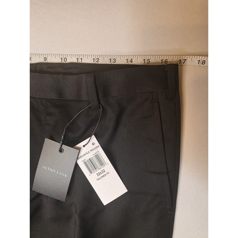 ALTON LANE Mercantile Trouser Black Tailored Dress Pants Poly Blend 32x32 NWT - Picture 2 of 7